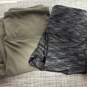 90 Degree By Reflex Olive Leggings and black leggings